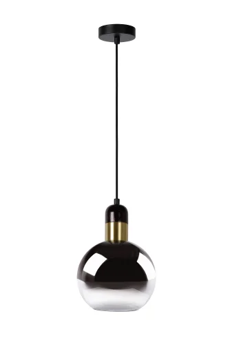 Светильник подвесной Julius  34438/20/65 Lucide серый прозрачный 1 лампа, основание чёрное в стиле современный  фото 2